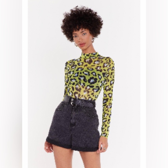 Nasty Gal | any meow-meant now leopard mesh bodysuit - Picture 11 of 11